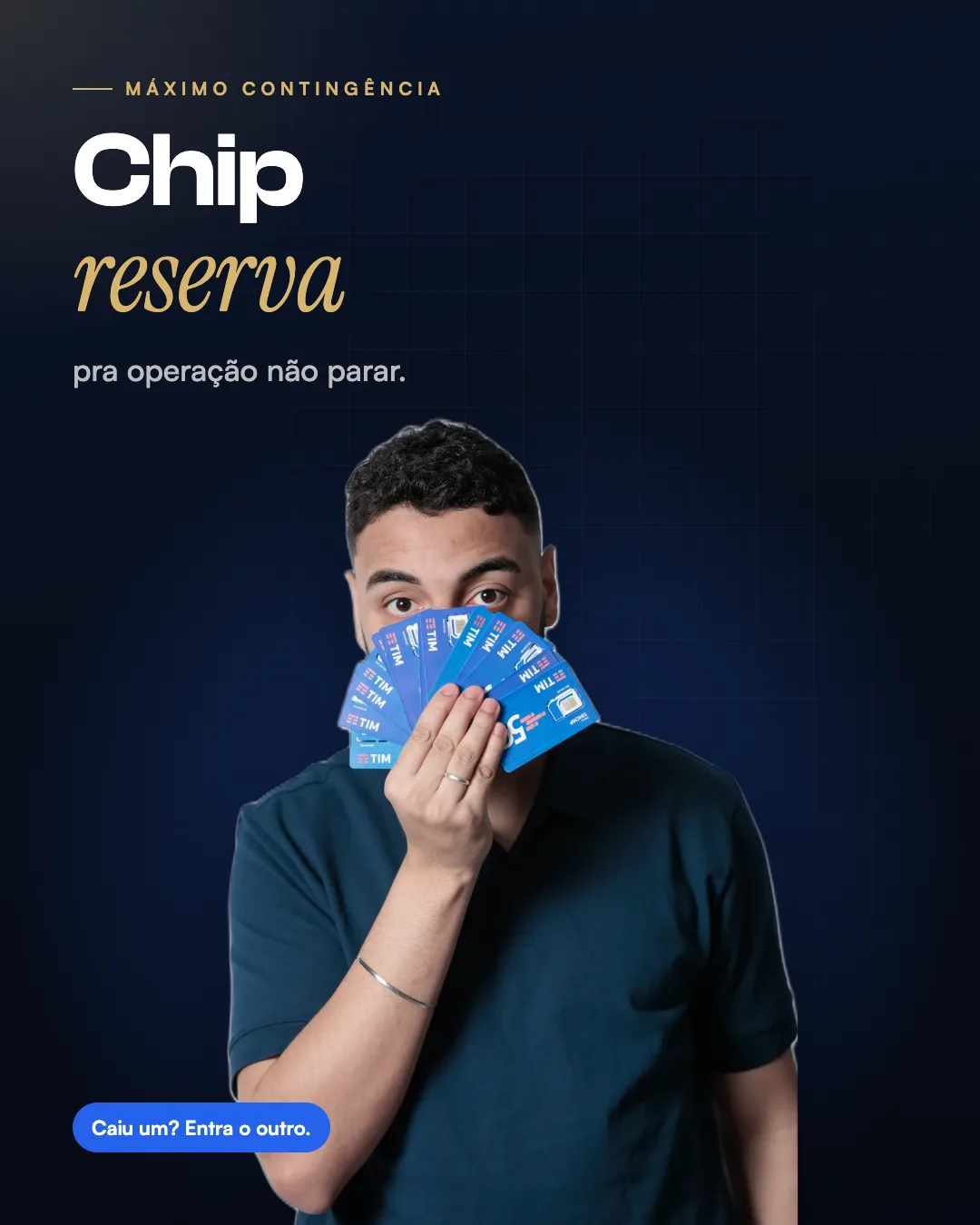 Chip reserva no WhatsApp: Thiago Máximo com um leque de chips aquecidos