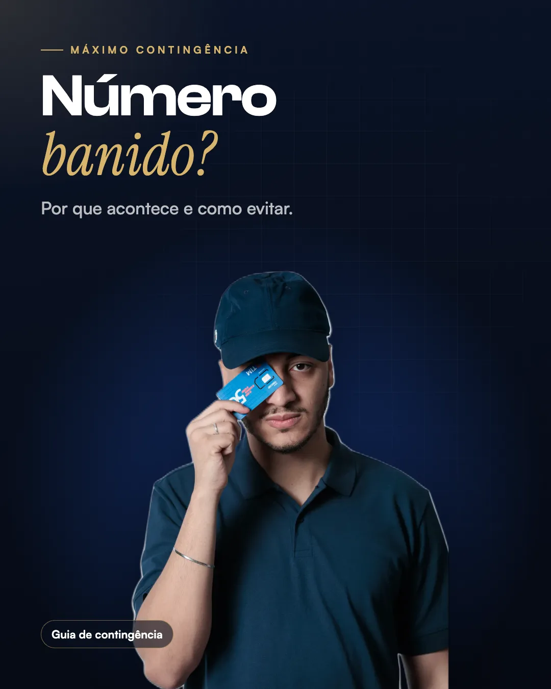 Número de WhatsApp banido: Thiago Máximo com um chip aquecido na mão